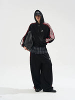 Striped Track Hoodie Zip-Up Jacket 3