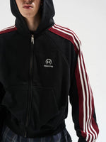 Striped Track Hoodie Zip-Up Jacket 4
