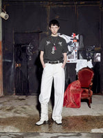 Striped Unicorn Embroidered Short-Sleeve T-Shirt 5