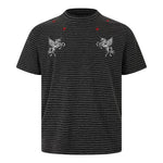 6064502192644,6064502192646,6064502192648, Striped Unicorn Embroidered Short-Sleeve T-Shirt