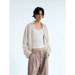 5977463119279,5977463119280,5977463119281, Striped Woven Long-Sleeve Shirt Jacket