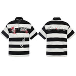 6065232793248,6065232793249,6065232793250,6065232793251, Striped Y2K Graphic Polo T-Shirt