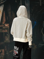 Striped Zip-Up Hoodie Jacket with Graphics 3