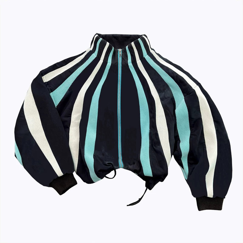Striped Zip-Up Track Jacket 1