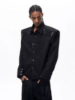 Structural Rivet Detail Long-Sleeve Shirt 2