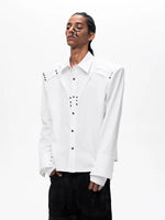 Structural Rivet Detail Long-Sleeve Shirt 4