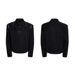 6208848294945,6208848294946,6208848294947,6208848294948, Structural Rivet Detail Long-Sleeve Shirt