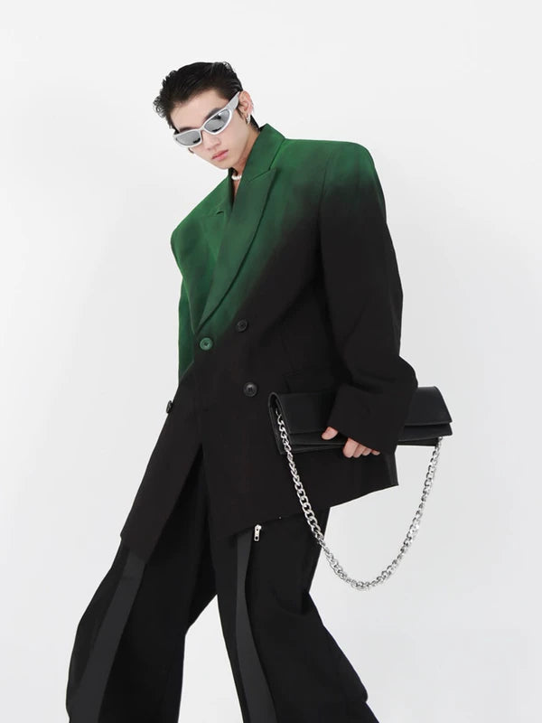 Structured Padded Shoulder Suit Jacket 1