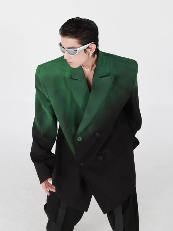 Structured Padded Shoulder Suit Jacket 2