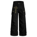6162185466212,6162185466213,6162185466214,6162185466215,6162185466216, Studded Cross Multi-Pocket Workwear Pants