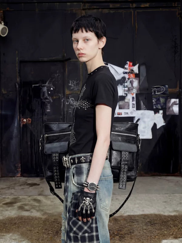 Studded Cross Short-Sleeve T-Shirt 3