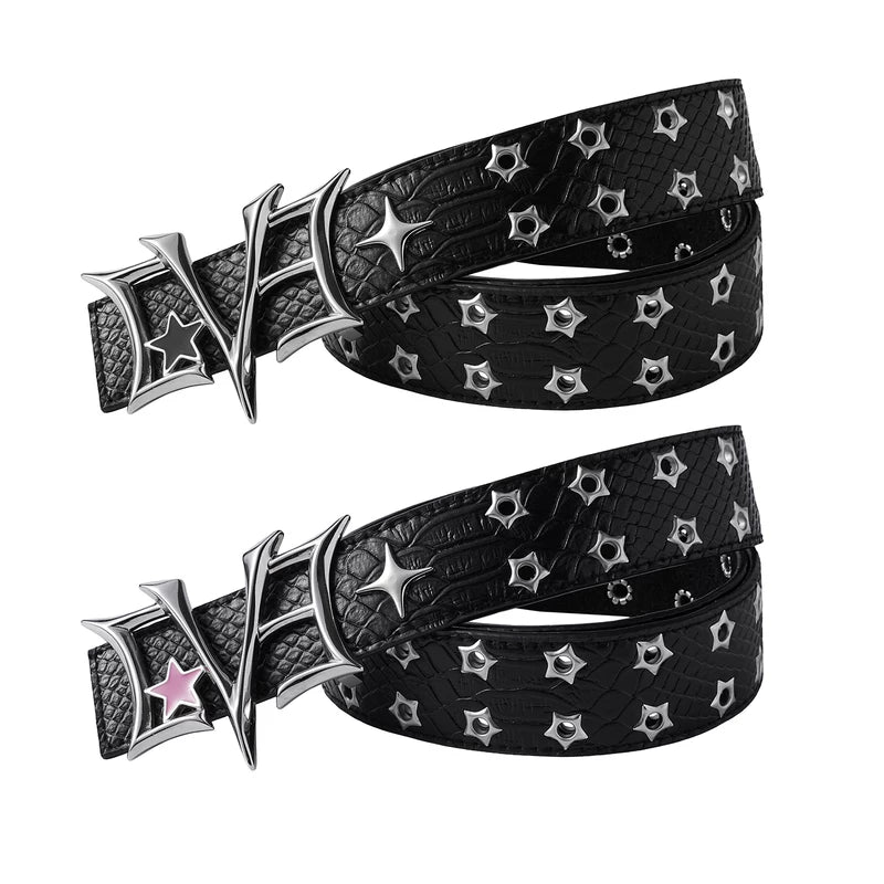 Studded Genuine Leather Belt 1