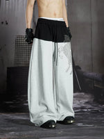 Studded Horse Print Loose Elastic Pants 4