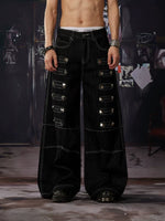 Studded Loose Straight Leg Jeans 1