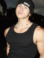Studded Slim Fit Sleeveless Vest 5