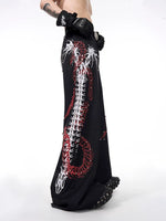 Studded Snake Print Wide-Leg Pants 3
