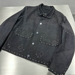 Studded Suede Leather Jacket 2