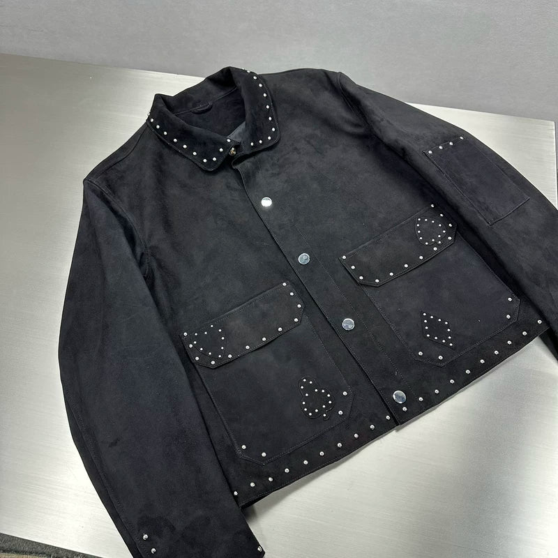 Studded Suede Leather Jacket 3