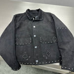 Studded Suede Leather Jacket 4