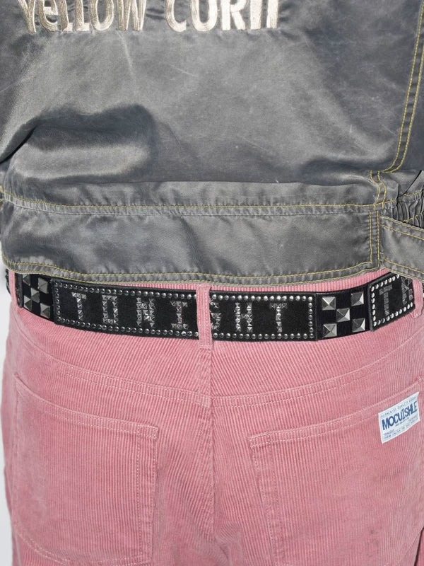 Studded “Take Care Tonight” Leather Belt 5
