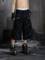 Studded Wide-Leg Capri Jeans 5