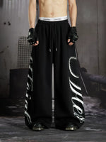 Studded Wide Leg Print Sweatpants 1