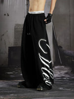 Studded Wide Leg Print Sweatpants 4