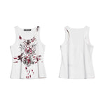 6225387934901,6225387934902,6225387934903,6225387934904, Subculture Angel Print Slim Fit Vest