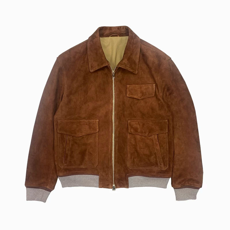 Suede A2 Pilot Leather Zip Jacket 1