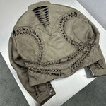 Suede Hand-Knitted Moto Racing Jacket 5