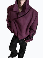 Suede Rivet Back Layered Short Jacket 4