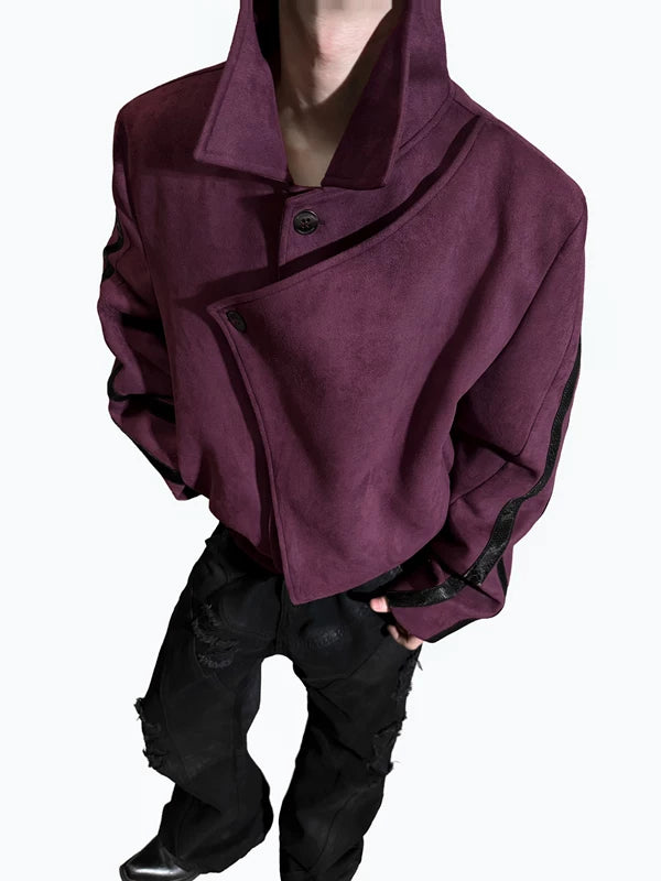 Suede Rivet Back Layered Short Jacket 4