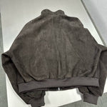 Suede Sheepskin Stand Collar Bomber Jacket 5