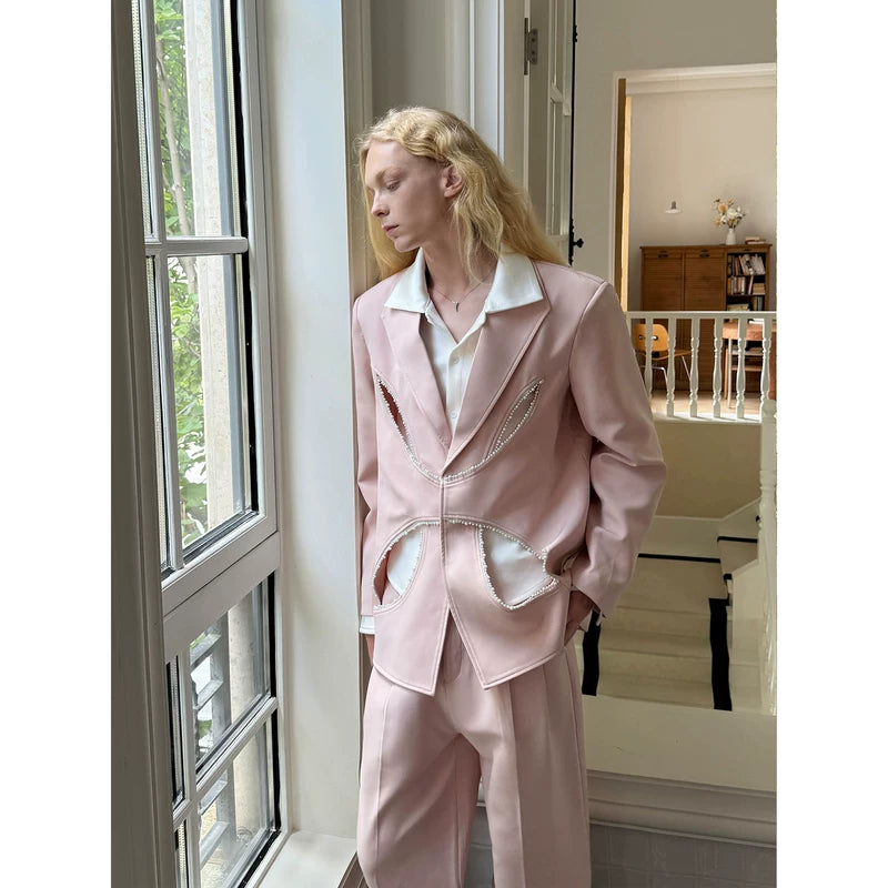 Suit Set with Hollowed-Out Pearl Inlay 5