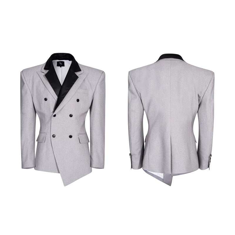 6096109383991,6096109383997,5929152456003,5929152456009, Tailored Double-Breasted Suit Jacket