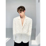 Textured 3D Embroidered Suit Jacket 3