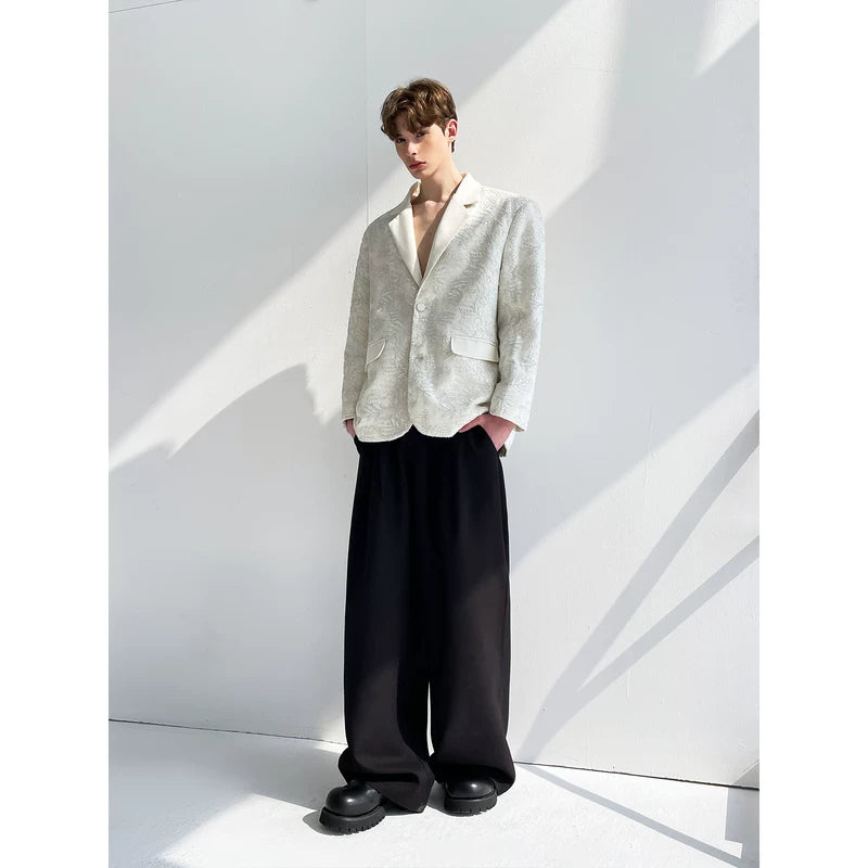 Textured 3D Embroidered Suit Jacket 4