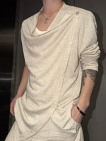 Textured Asymmetric Button Long-Sleeve Shirt 4
