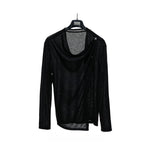 6298450742383,6118558753713,6118558753716,6118558753719, Textured Asymmetric Button Long-Sleeve Shirt