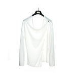 6118558753714,6118558753717,6118558753720, Textured Asymmetric Button Long-Sleeve Shirt