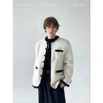 Textured Contrast Trim Button Front Cardigan 1
