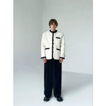 Textured Contrast Trim Button Front Cardigan 2