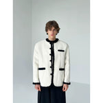 Textured Contrast Trim Button Front Cardigan 5