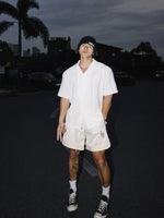 Textured Hollow-Out Short Sleeve Shirt 2