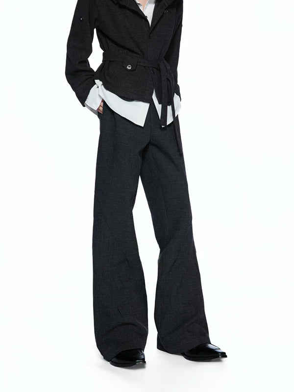 Textured Jacquard Flared Pants 1