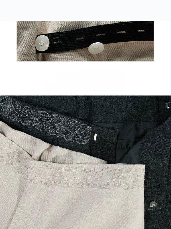 Textured Jacquard Flared Pants 3