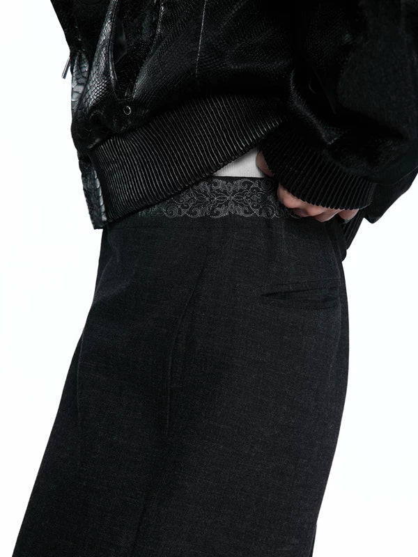 Textured Jacquard Flared Pants 5