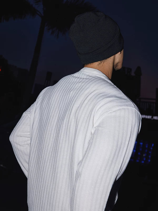 Textured Long Sleeve Henley Shirt 5