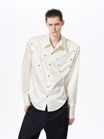 Textured Long Sleeve Shirt with Pads 2