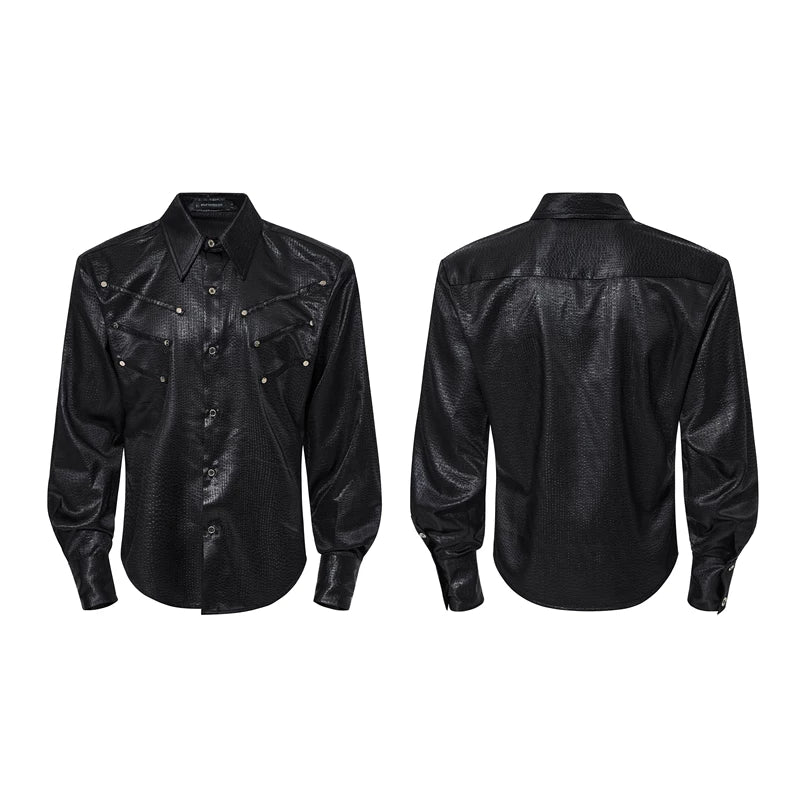6191578554370,6191578554371,6191578554372,6191578554373, Textured Long Sleeve Shirt with Pads